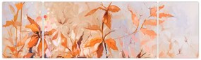 Obraz - Malowane kwiaty (170x50 cm)