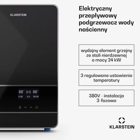 Klarstein Blaze Flow Elektryczny przepływowy podgrzewacz wody, 24 kW