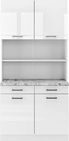 Blok kuchenny biały wysoki połysk 100x60x81.6 r-line