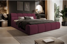 Łóżko GIULIA tapicerowane z pojemnikiem na pościel kolor Kasztanowy WERSAL