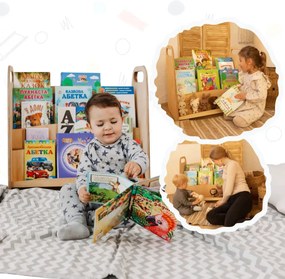 Regał na książki Montessori