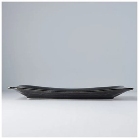 Ciemnoniebieski ceramiczny talerz MIJ Matt, 33x19 cm