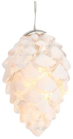 Biała wisząca świąteczna dekoracja świetlna ø 5 cm Celina – Sirius