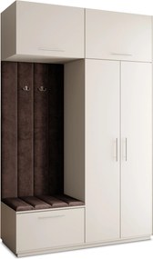 Masseno Garderoba REMA 150/240/60 cm Nowoczesna Szafa do Przedpokoju Kaszmir, MONOLITH 29 (Brązowy)