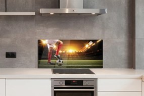 Szkło do Kuchni na Ścianę Nogi Piłkarza na Stadionie