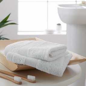 Białe bawełniane ręczniki frotte zestaw 2 szt. 30x30 cm Anti-Bacterial – Catherine Lansfield