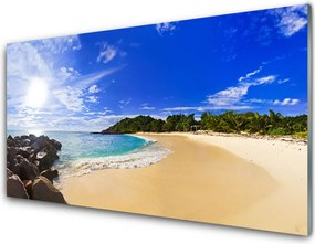 Szkło nad Blatem Słoneczny Dzień Na Plaży