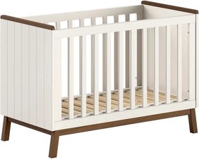 Beżowe łóżeczko z litego drewna sosnowego z regulowaną wysokością 60x120 cm Sezane – Vipack