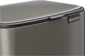 Szary stalowy kosz na śmieci z pedałem 7 l Bo – Brabantia