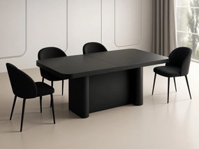 Stół Portofino czarny mat Hubertus rozkładany do 412 cm