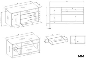 Szafka RTV pod telewizor  E4-H05