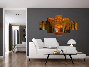 Obraz - Aleja drzew jesienią (125x70 cm)