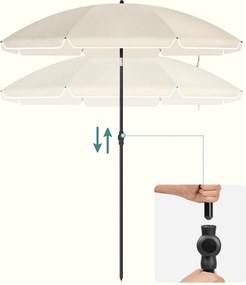 Parasol SOLARA, Ø200 cm, beżowa SongmicsHome