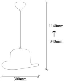 Czarna lampa wisząca z metalowym kloszem ø 30 cm Sivani – Opviq lights