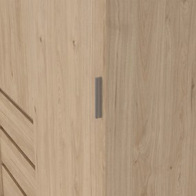 Szafa w dekorze dębu z drzwiami przesuwnymi w naturalnym kolorze 119x200x60 cm Naia – Tvilum
