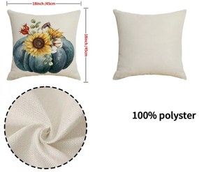 Poszewka na poduszkę PUMPKIN NOIR 45x45 cm, czarna