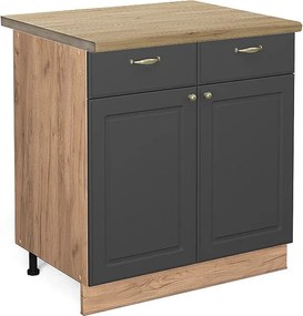 Szafka dolna do kuchni antracytowo-złoty 80x60x82 fame-line