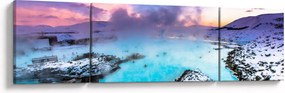 Obraz - Błękitna laguna na Islandii (170x50 cm)
