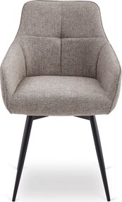 Krzesło Tapicerowane Obrotowe do Salonu LARISA Cappuccino Nowoczesne