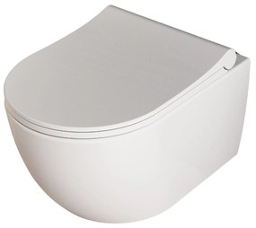 Miska WC wisząca rimless biała LERA white z deską wolnoopadającą typu Slim
