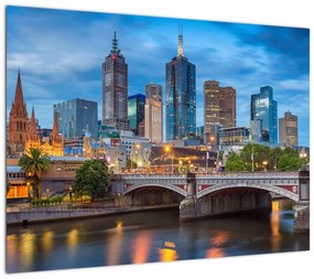 Obraz na szkle - miasto Melbourne (70x50 cm)