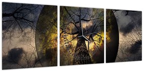 Obraz - Tajemnicze niebo (z zegarem) (90x30 cm)
