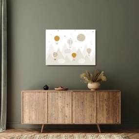 Obraz na szkle - Latające balony (70x50 cm)