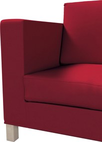 Pokrowiec na sofę Karlanda 3-osobową nierozkładaną, krótki kolor czerwony tkanina strukturalna