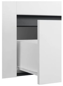 Biało-antracytowa wisząca szafka pod umywalkę 80x53 cm Wisla – Støraa