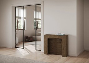 Konsola rozkładana 90x25/211 cm Kiba Orzech wewnętrzne przedłużenia