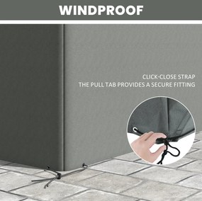 Outsunny Pokrowiec na meble ogrodowe odporny na zimę, wodoodporny, plandeka ochronna Oxford 275 x 205 x 90 cm Ciemnoszary | Aosom PL