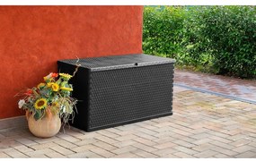 Ciemnoszara skrzynia ogrodowa Rattan – Toomax
