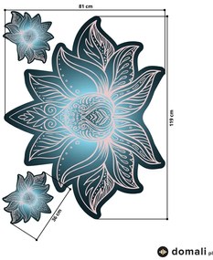 Naklejki na ścianę - Lotosowa mandala nafta