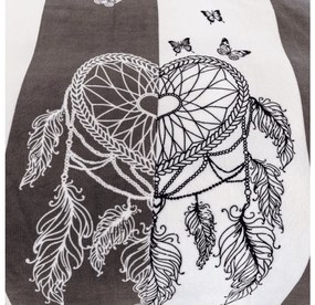 PrzytulneMieszkanie.pl PrzytulneMieszkanie.pl PrzytulneMieszkanie.pl Zestaw pościeli z mikropluszu TIRSO szaro-białe + prześcieradło z mikropluszu SOFT 90x200 cm białe, pojedyncze łóżko