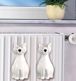 Ceramiczny nawilżacz powietrza na kaloryfer KOT, 2 sztuki w komplecie