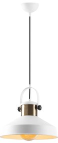 Lampa wisząca na lince DODO 1xE27/40W/230V biała/brązowa