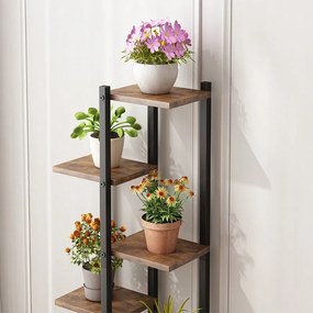 Nowoczesny brązowy stojak na rośliny 113 cm