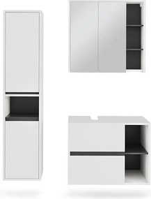 Zestaw mebli łazienkowych biały/szary 80x46x60 viola