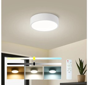 Brilagi - Ściemnialna oprawa POOL LED/18W/230V 3000-6000K 20 cm biała + pilot