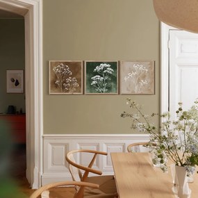 Obrazy zestaw 3 szt. 30x30 cm Floral Imprint – Styler