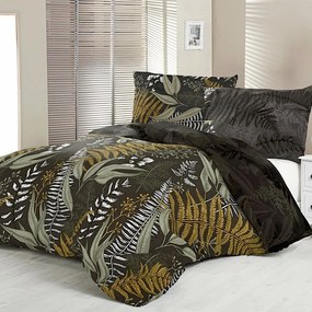 Kvalitex Pościel satynowa Luxury collection Paproć, 140 x 200 cm, 70 x 90 cm, 140 x 200 cm, 70 x 90 cm