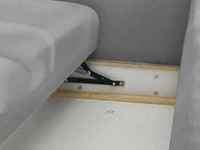 Szara rozkładana sofa ze schowkiem 265 cm Ezechiel – Bobochic Paris