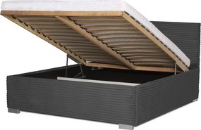 Łóżko LUCI 120x200 cm Czarny Bez materaca