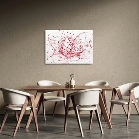 Obraz na szkle przy użyciu techniki drippingu (70x50 cm)