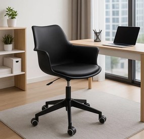 Czarne młodzieżowe krzesło obrotowe B6-K54