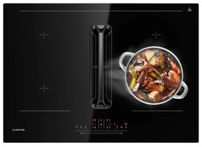 Klarstein AirJet 70cm 4 Strefy Gotowania Płyta Indukcyjna z Okapem Czarny