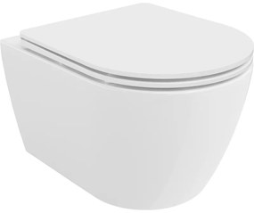 Mexen Carmen miska wc Rimless z deską wolnoopadającą slim, duroplast, biała połysk - 30880300