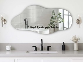 Naklejka na lustro S32 – Hey! Wash your hands.