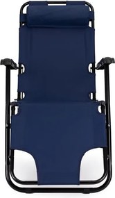 Regulowany leżak ogrodowy składany Tenero 010, niebieski