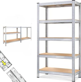 Regał o dużej nośności HEAVY, maks. 875kg, 90x40x180cm, srebrna Jurhan